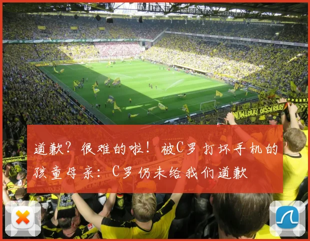 道歉？很难的啦！被C罗打坏手机的孩童母亲：C罗仍未给我们道歉